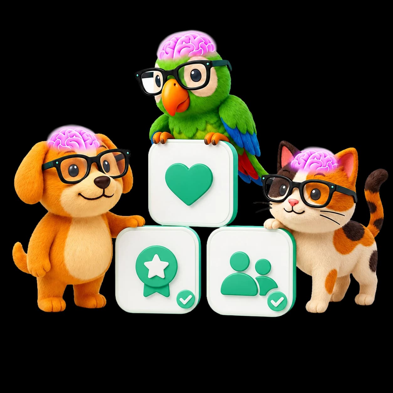 Pet training features built around real animals